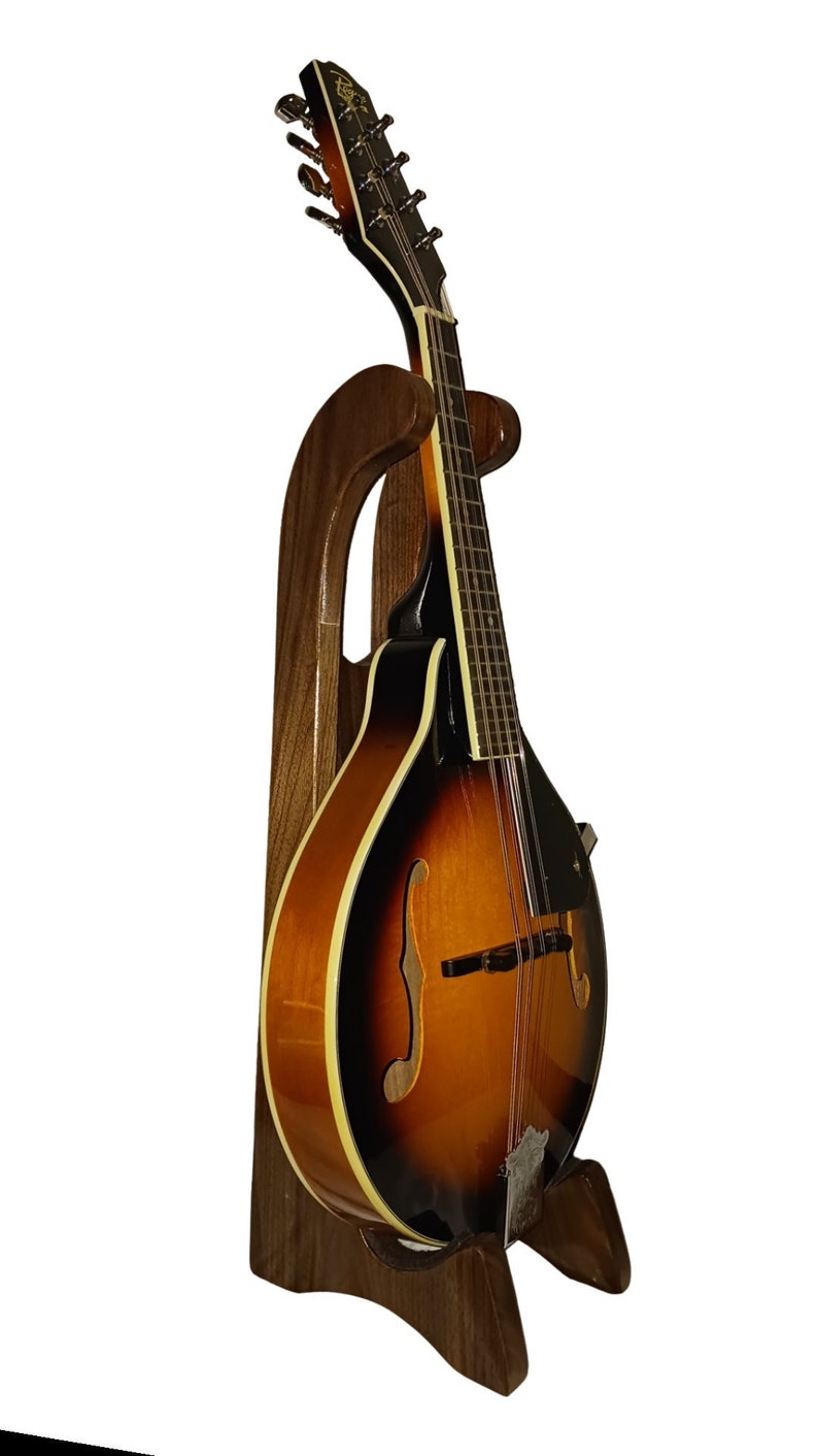 Tall Mandolin Stand. Beautiful and Classy. Perfect compliment to your Mandolin. Free Shipping in the USA. Solid Wood. A great gift. On sale. image 2