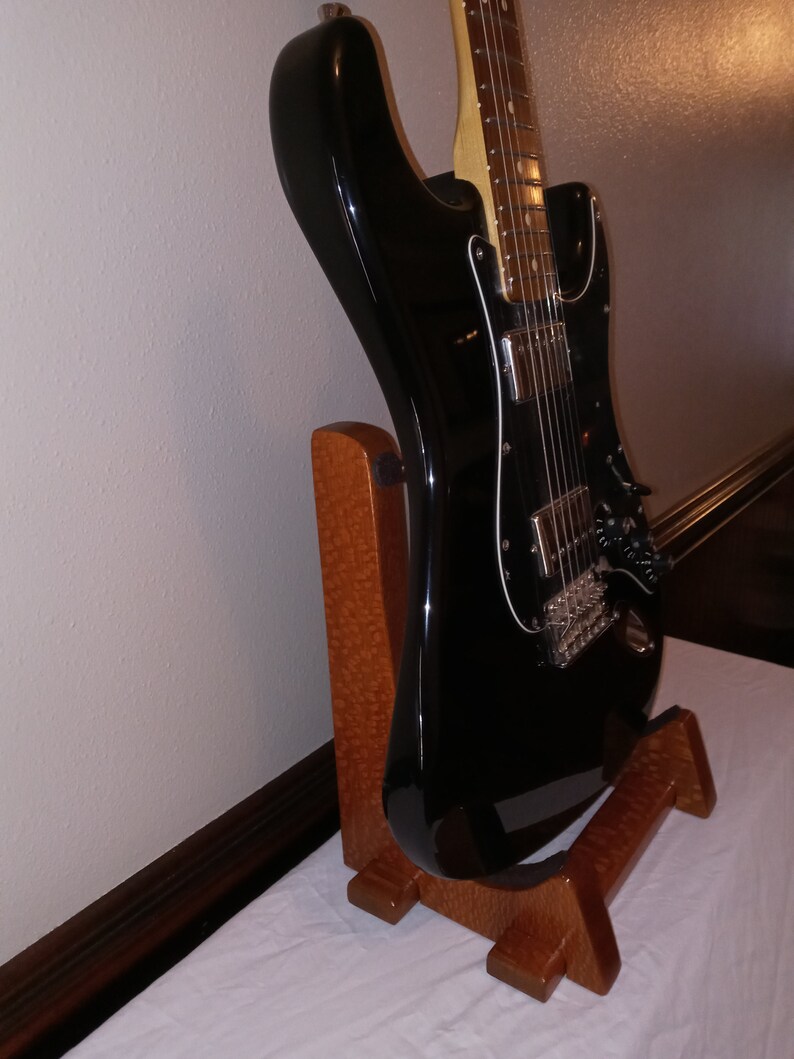 Leopard wood Guitar Stand. Guitar Stand. Free shipping in the USA. Handcrafted with pride. image 4