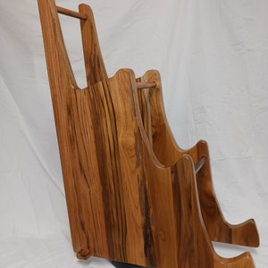 Teak Instrument Stands, Wild grain, Available as Single Acoustic, Single Electric, Ukulele, Banjo, Mandolin, Series2 Ac.,Series2 Duo image 10