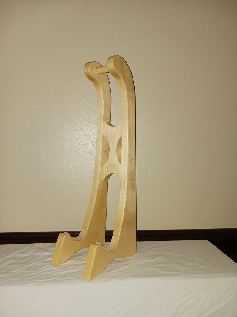 Tall Mandolin Stand. Beautiful and Classy. Perfect compliment to your Mandolin. Free Shipping in the USA. Solid Wood. A great gift. On sale. image 5