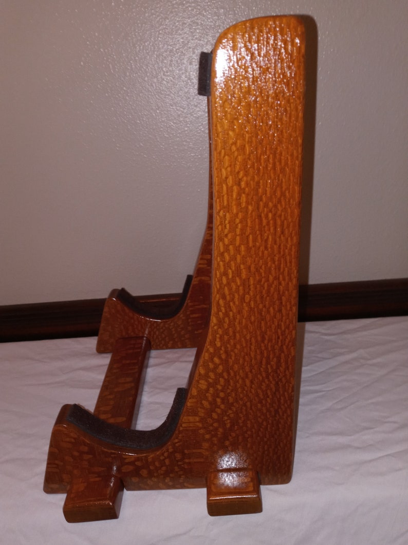 Leopard wood Guitar Stand. Guitar Stand. Free shipping in the USA. Handcrafted with pride. image 3