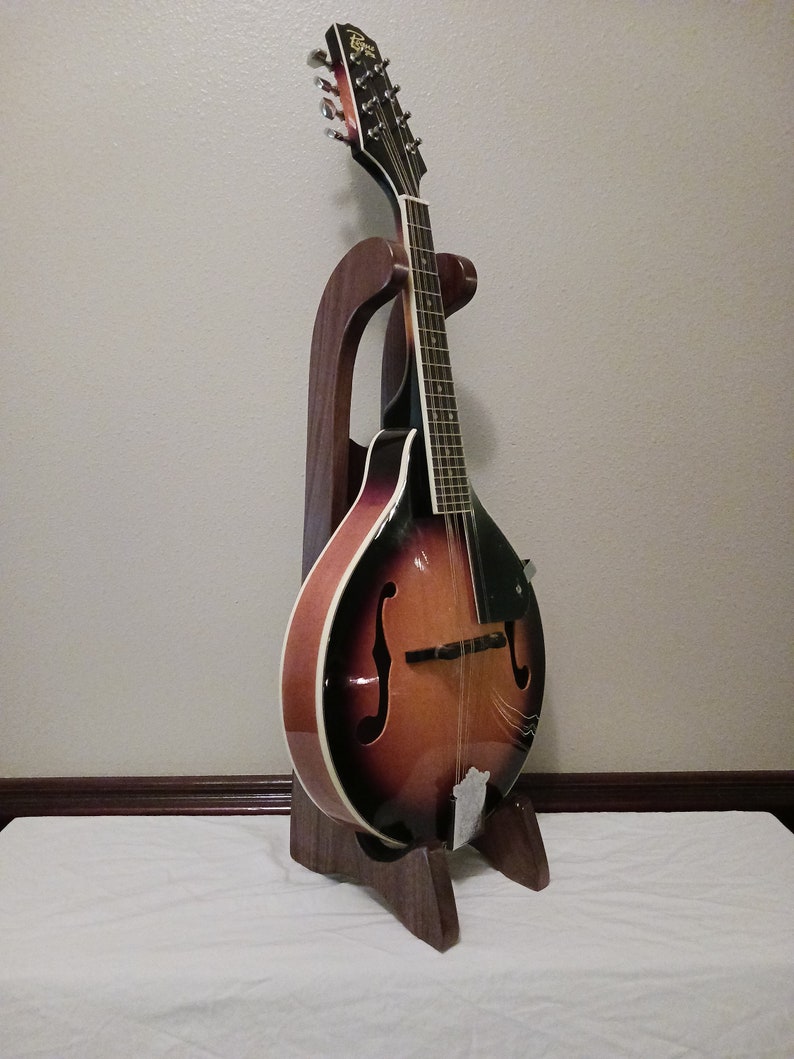Tall Mandolin Stand. Beautiful and Classy. Perfect compliment to your Mandolin. Free Shipping in the USA. Solid Wood. A great gift. On sale. image 6