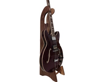 Tall Electric Guitar Stand, Beautiful, Classy. A perfect gift for your guitar. Solid hardwoods. Made in USA Free Shipping to contiguous USA.