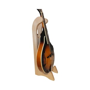 Tall Mandolin Stand. Beautiful and Classy. Perfect compliment to your Mandolin Free Shipping in the Contiguous USA. Solid Wood. A great gift