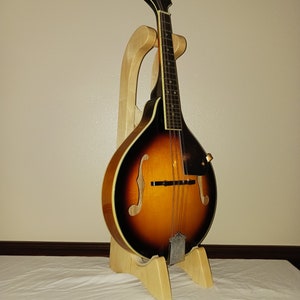 Tall Mandolin Stand. Beautiful and Classy. Perfect compliment to your Mandolin. Free Shipping in the USA. Solid Wood. A great gift. On sale. image 3