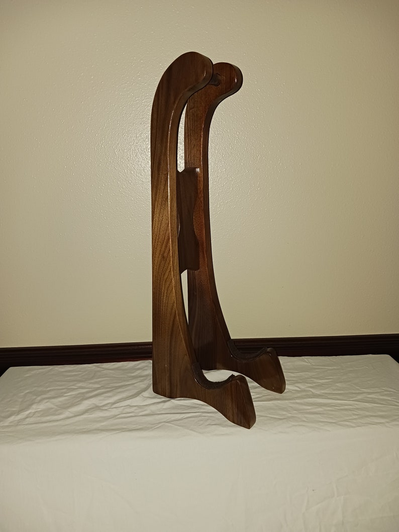 Tall Mandolin Stand. Beautiful and Classy. Perfect compliment to your Mandolin. Free Shipping in the USA. Solid Wood. A great gift. On sale. image 8