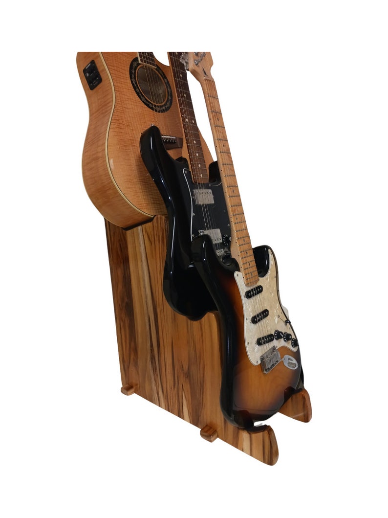 Guitar Stand 3 Tier, Three Styles, The Original. Solid hardwoods,not plywood. Handmade in the USA. Furniture for your Guitar Guitar Stands. image 2