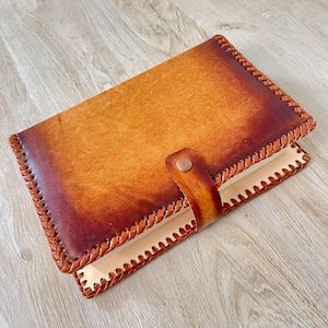 Personalized Full Grain Leather Bible Cover, Veg-Tanned, Handmade Bible Case