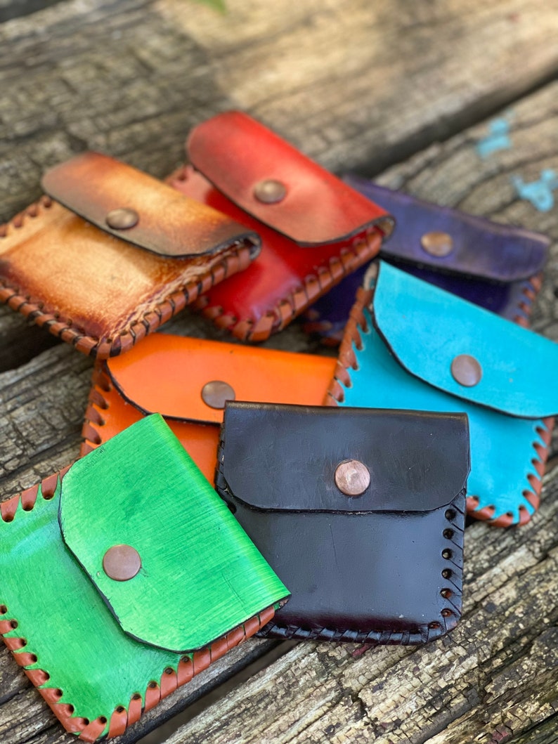 Genuine Leather Mini Coin Purse for Women Travel Jewelry Etsy