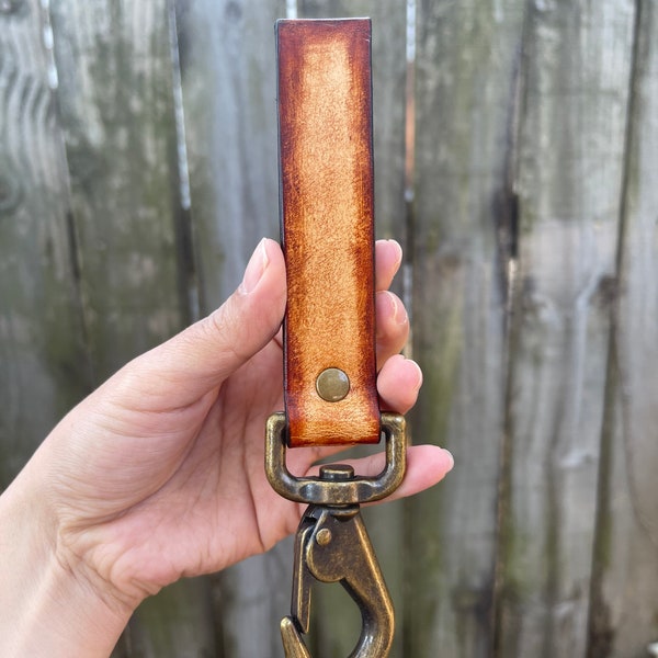 Leather Keychain Strap, Heavy Weight Key Lanyard