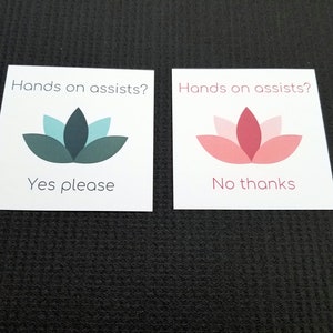 Yoga teacher consent cards