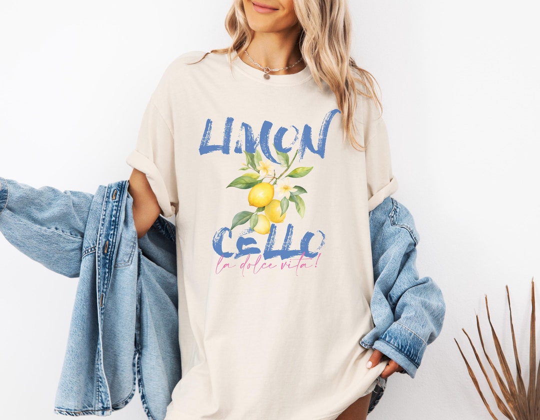 T-shirt Limoncello La Dolce Vita – Homme/Femme, Imprimé Citron Italien – Coupe Classique, Léger