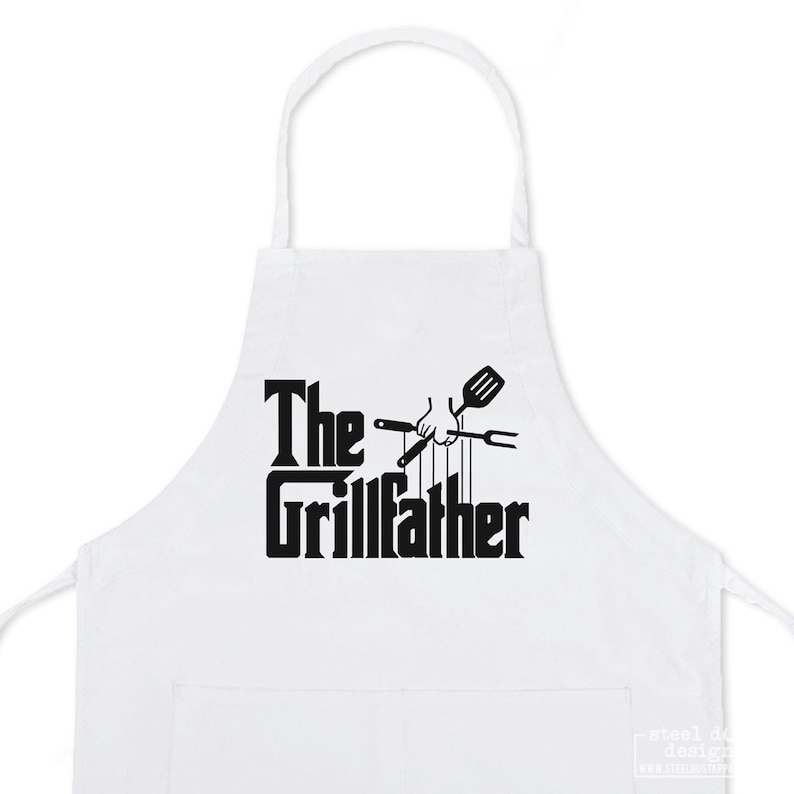 Download Apron for Men The Grillfather Funny Father's Day Gift | Etsy