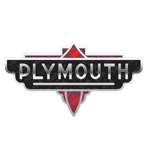 Plymouth Badge, Emblem, Classic, Vintage, SVG, Digital Download.