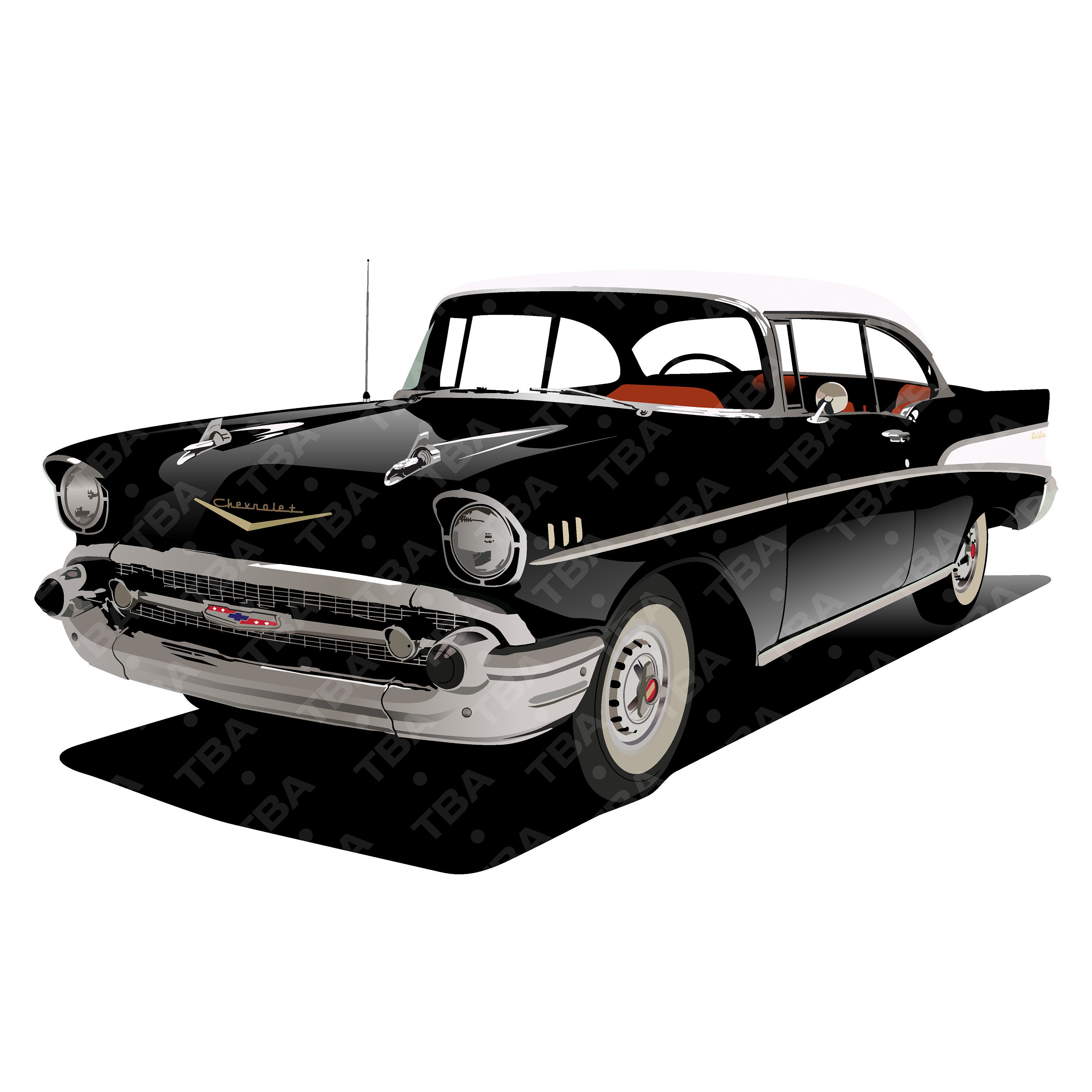 1957, Chevrolet, Bel Air, Black, SVG, Digital Download. - Etsy