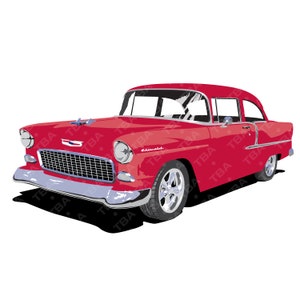 1955, Chevrolet, Hot Rod, SVG, Digital Download.