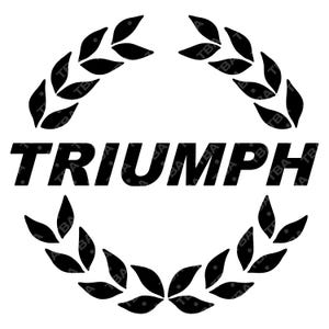 Triumph Laurel, Logo, Clipart, Black and White, Classic, Vintage, SVG, Digital Download.