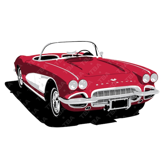 1961, Chevrolet, Corvette, SVG, Digital Download. - Etsy
