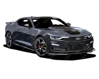 Chevrolet Camaro LS1 2024, SS SVG, pobieranie cyfrowe.