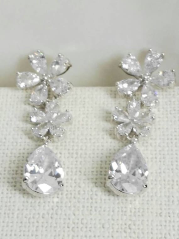Wedding Jewel Handmade Silver,Jade, Diamond Earrings Wrapped Wire Wire Hoops 925 Sterling Silver Studs Earrings Bride Jewel Stones