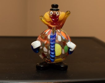 Payaso de cristal de Murano vintage