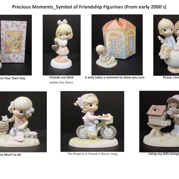 Precious Moments - Symbol of Friendship figurines from early 2000's.