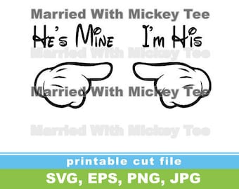 SVG Im his hes mine mickey hands pointing for gay lgbt couples matching couple shirts tank tops shirt hand etsy store plus size