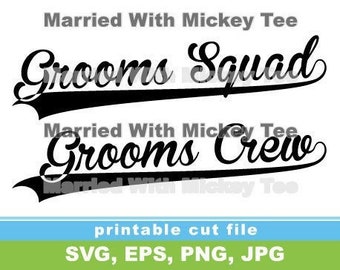 SVG grooms squad crew team to be gift proposal wedding just married engaged bachelor party groom shower tanks funny getting ready etsy moon