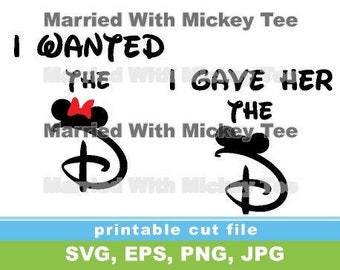 SVG I wanted the D I gave her the D with big ears and cute red bow and castle awesome matching designs for couples
