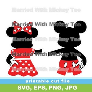 Etsy SVG Mickey con Minnie mouse tomados de la mano