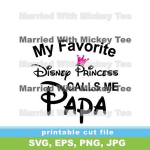 SVG Mijn favoriete prinses noemt me Papa-familie bijpassende DIY-shirts thuis etsy