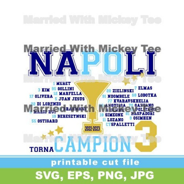 SVG Neapel Torna Campione 2024 Neapel Scudetto Campionato Calcio Fußball Cup Serie A Italia Maglia
