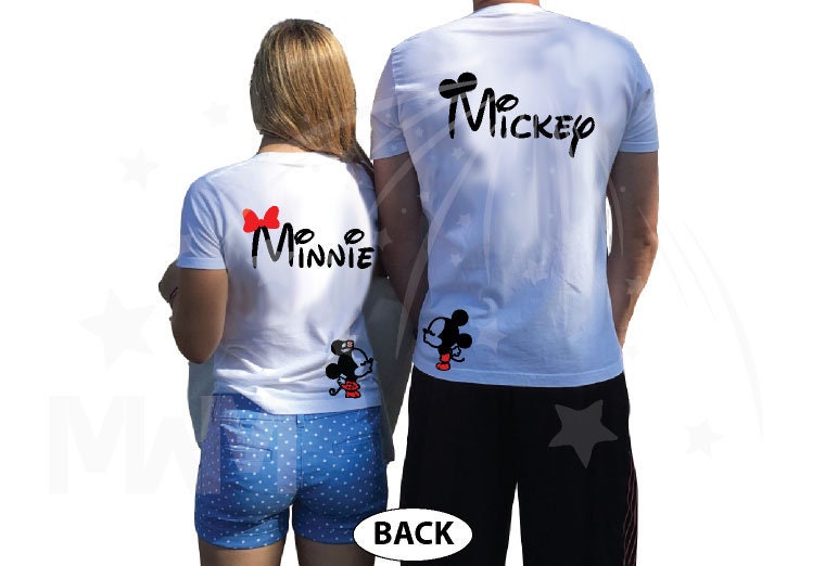 Discover Adorable  Mickey and Minnie Matching Couple Shirts, Mix and Match Styles, our red hoodies are best sellers, Married With Mickey, 423