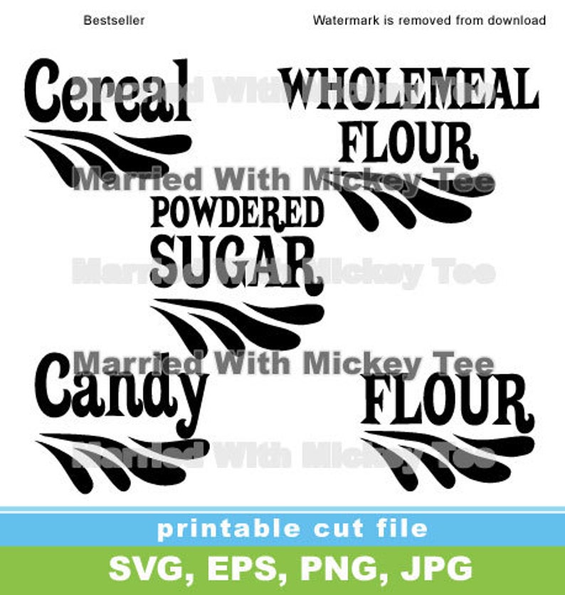 Download SVG 13 kitchen stickers coffee tea pasta sugar cookies ...