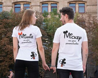 Etsy Micky und Minnie Maus küssen zusammenpassende Paar Hemden Mix und Match Stile
