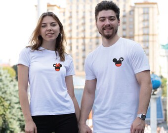 Etsy Micky und Minnie Maus küssen zusammenpassende Paar Hemden Mix und Match Stile