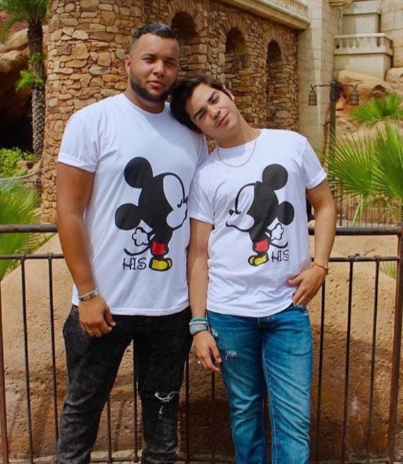 Custom Disney LGBT Gay Cute Shirts for Soulmate With Custom Date Kissing  Mickeys