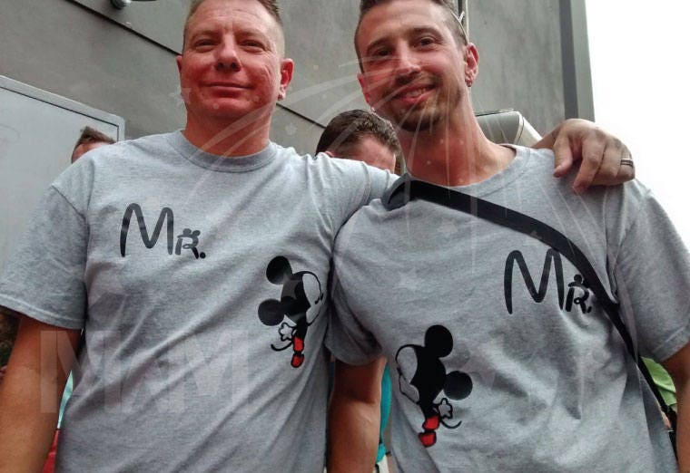 Custom Disney LGBT Gay Cute Shirts for Soulmate With Custom Date Kissing  Mickeys