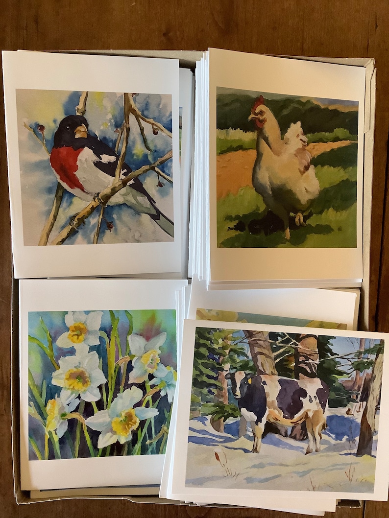 Set of Watercolor Notecards, Art Prints for Stationery - Etsy