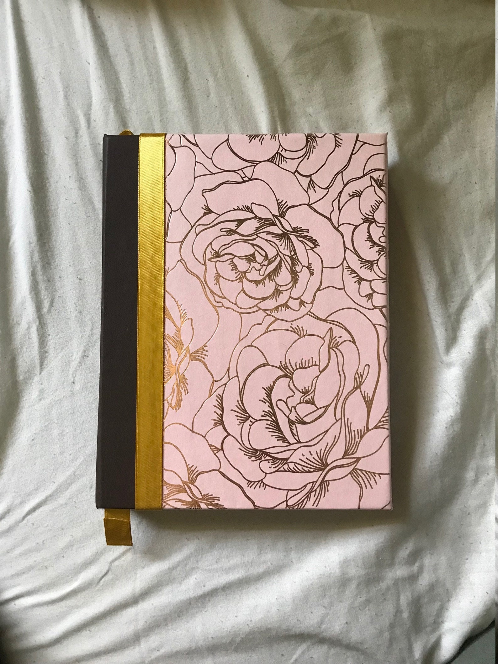 Rose Gold Handmade Flower Journal Etsy