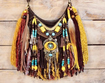 Boho hippie fringe bag