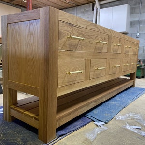 White Oak Bathroom Vanity | Double Sink - Etsy