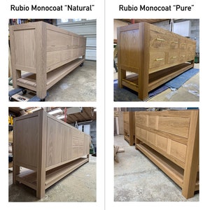 White Oak Bathroom Vanity | Double Sink - Etsy