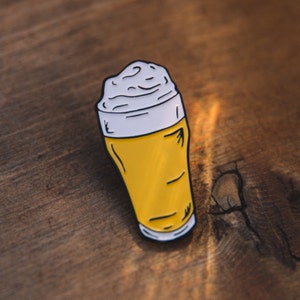 Slow Pour Pils Beer Pin - Beer Gift - Beer Lover - Lager Lover