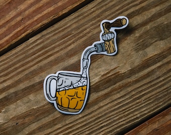 Side Pull Pils Beer Sticker 3" | Beer Sticker