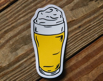 Slow Pour Pils Beer Sticker 3" | Beer Glass | Beer Sticker