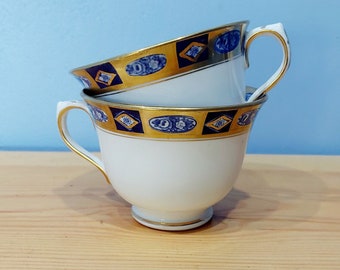 Rare Royal Albert crown china pair of teacups, bone china made in England 19225-1927