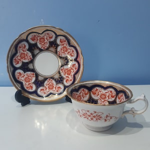 Antique very rare Foley teacup and saucer,  fine bone china made in England 1884