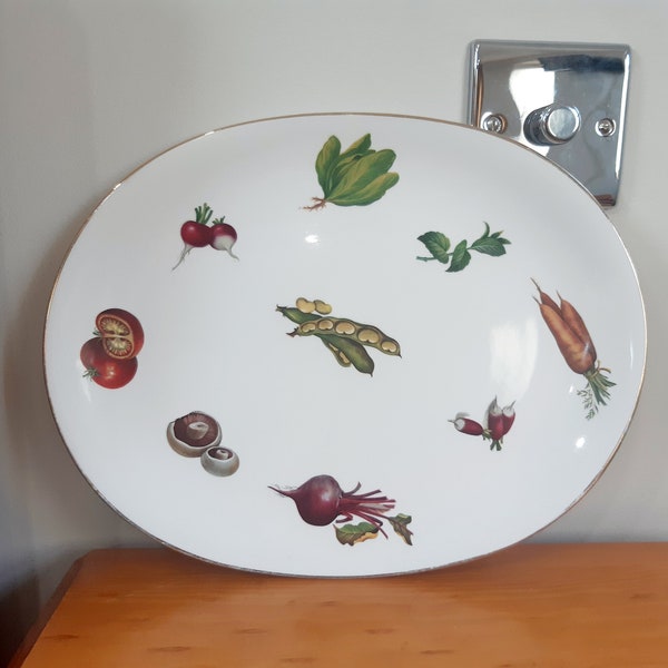 Vintage Johnson Bros snowhite plate/platter, made in England 1960s