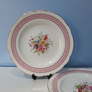 Antique pair of coalport plates, bone china 1881-1939